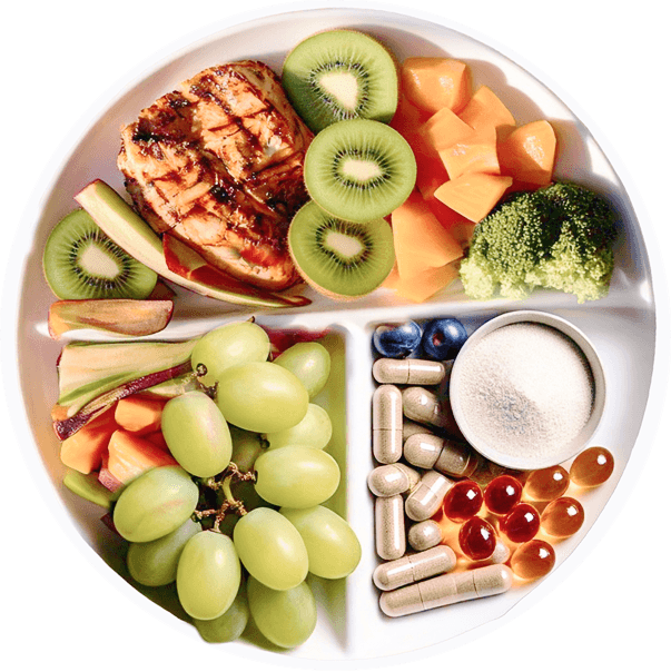 Healthy food plate