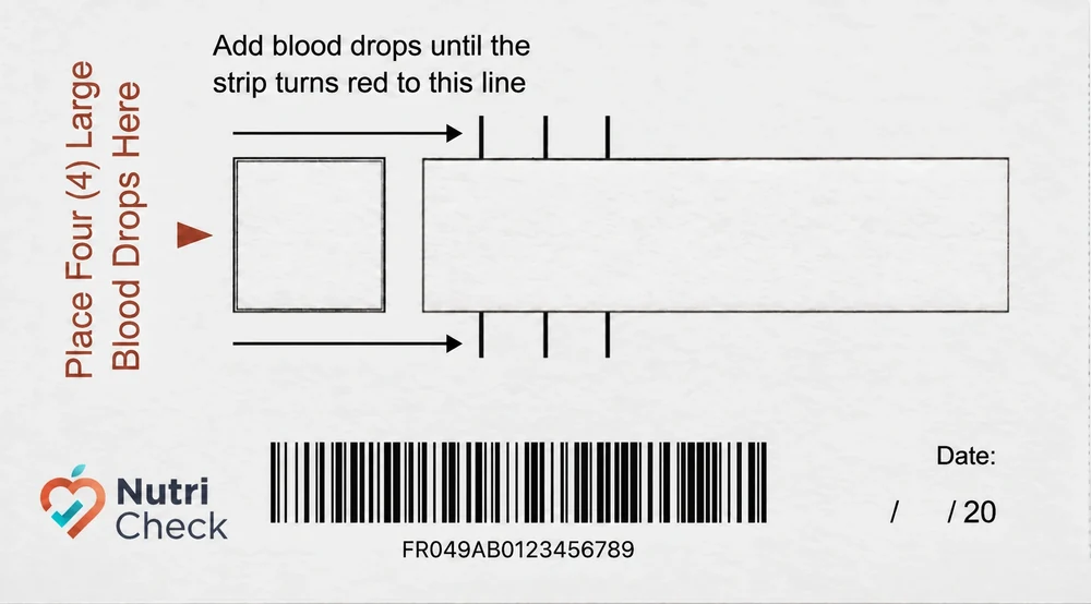 The NutriCheck four-drop blood collection card