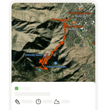 Official Strava route-map example with an orange route trace