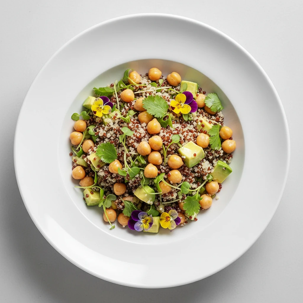 Quinoa, chickpea and avocado salad
